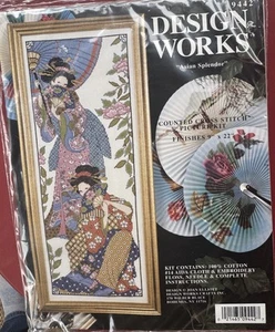 NOS Design Works Counted Cross Stitch Kit 9442 Asian Splendor Joan Elliot 9x22” - Picture 1 of 5