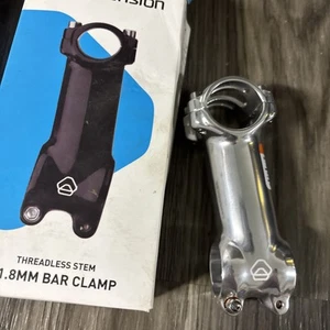 Dimension 31.8 Stem Length 90mm Clamp 31.8mm +/-7 Deg 1 1/8 Silver Aluminum #AA5 - Picture 1 of 4