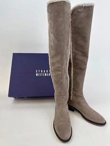 Stuart Weitzman 5050 Parka Over the Knee Boot Grey Taupe Women’s Size 5.0M - Picture 1 of 9