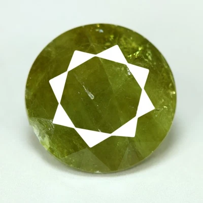 5.96 Cts_Round Brilliant Cut_100 % Natural Green Demantoid Garnet_Namibia - Image 1 of 4
