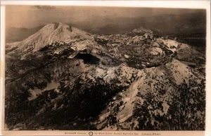 c1930s Lassen Volcanic National Park "Brokeoff Crater" RPPC Photo Postcard COPY - Picture 1 of 2