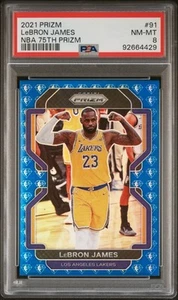 2021 PRIZM LeBRON JAMES NBA 75TH PRIZM #91 PSA 8 - Picture 1 of 3