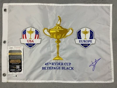 Ryder Cup Europe 2025 - Luke Donald autógrafo bordado pin bandera JSA CI33706 Foto 1 de 4