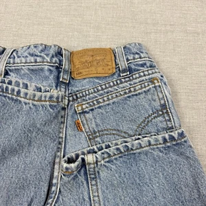 VINTAGE Levis 550 Orange Tab Jeans Kids 9 Slim Relaxed Faded Denim Baggy 90s - Picture 1 of 17