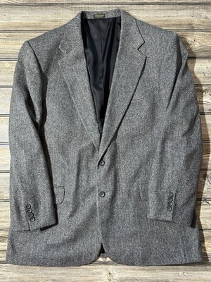 Blazer Hasting & Smith Vintage Tweed Suave Para Hombre 46L Lana Cabello Camel Nylon Gris Foto 1 de 4