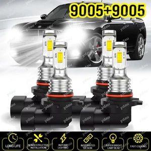 For Dodge Charger 2016-2022 6000K LED Headlights High & Low Beam Bulbs Kit - Picture 1 of 9