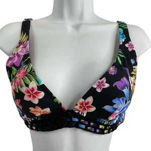 Johnny Was Swimsuit Womens Sz L Caribbean Halter Bikini Top CSW7121AH Nwt $140 - Picture 1 of 10