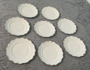 Schumann Arzberg Platinum Elegance Germany Porcelain Bread Plates Set of 8 - Picture 1 of 10