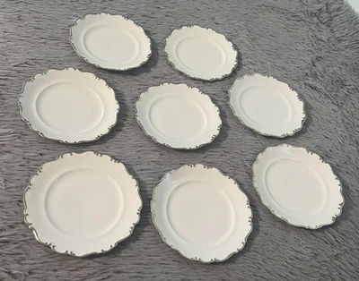 Schumann Arzberg Platinum Elegance Germany Porcelain Bread Plates Set of 8 - Image 1 of 4