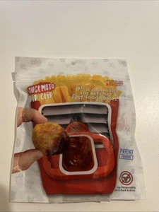 Saucemoto Red Dip Clip Cup Holder Pack for Ketchup & Fast Food Dipping Sauces - Picture 1 of 2