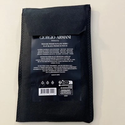 Bolsa pequeña de maquillaje cosmético de belleza Giorgio Armani bolsa negra + bolsa antipolvo ~ nueva Foto 1 de 4