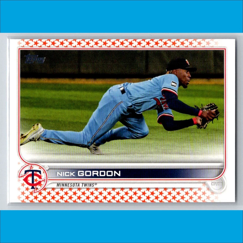 Nick Gordon Orange Star /99 Complete Set Parallel 2022 Topps #598 Miami Marlins - Image 1 of 3