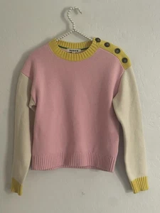 Boden Pink And Yellow Sweater Size XS - Picture 1 of 3