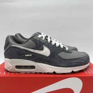 Nike Air Max 90 Premium Trainers UK6 Mens Grey Suede Sports Sneaker Running - Picture 1 of 16