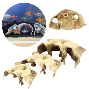 Decoración de pecera curva natural debajo del túnel de grava cueva escondite acuario Dec J9V2 - Imagen 1 de 12