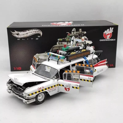 Ghostbusters Cadillac II ECTO 1A  HOT WHEELS X5470 1/18 Elite Diecast - Immagine 1 di 4