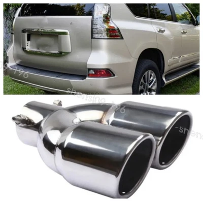 Rear Car Dual Exhaust Muffler Tip Tail Pipe Steel For Lexus GX400 GX460 US Foto 1 de 4