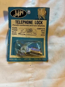 Vintage Jiffy Telephone Lock w 2 Keys, Keeps Phone Bills Down, 1966 For Rotary - Picture 1 of 4