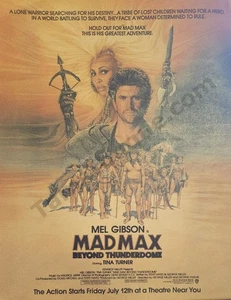Mad Max Beyond Thunderdome 1985 película promoción Gibson anuncio impreso ¡Regalo para fans! (4390) - Imagen 1 de 1
