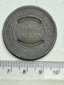 Ficha de centavo George III de 1800 - contraestampada Bradford Workhouse (F357) - Imagen 1 de 3