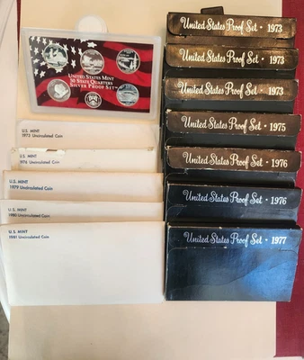 2005 silver state quarter set (7) proof sets (5) uncirculated coin sets - Image 1 of 4