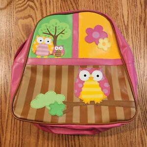 NWT StephenJoseph Go-Go Child Boy Girl Backpack Owls pink/orange/green