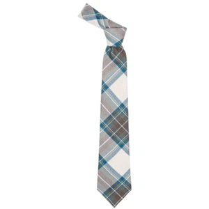 Tartan 100% Wool Tie Stewart Blue Dress Brand New - Picture 1 of 1