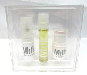 Juego de 3 piezas - Maquillaje con leche - Niebla facial - Aceite para el sol - Bronceador mate horneado NUEVO - Imagen 1 de 5