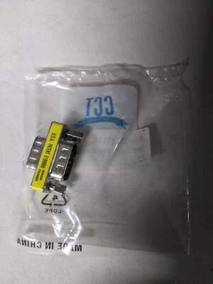 New 15-Pin VGA SVGA HD15 Male to Male Gender Changer Coupler Adapter Converter - Image 1 of 4