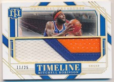 2020-21 National Treasures Timeline Materials Prime #11 Mitchell Robinson /25
