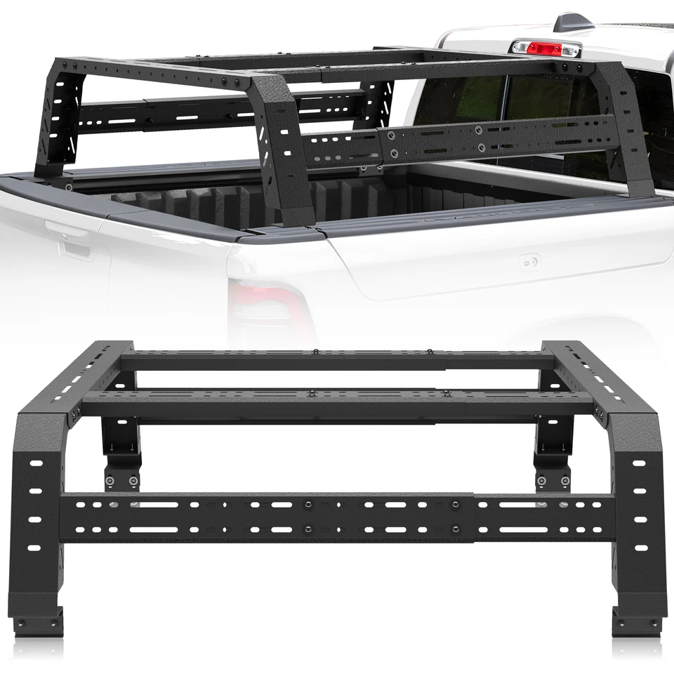 Overland Truck Bed Racks Cargo Carrier For Ram/Ford 150/Sierra/Silverado/Tundra Foto 1 de 4