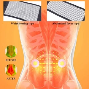 back heat belt waist support belt magnetic waist belt heat pads for back pain  - Picture 1 of 15