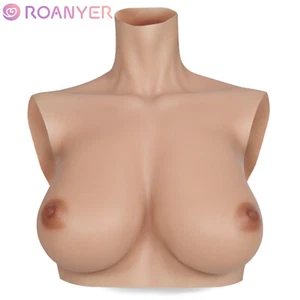 Roanyer Realistic Silicone H Cup East West Shape Breast Form Crosdresser LGBT - Foto 1 di 14