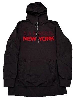 Sudadera con capucha de colección Triple Five Soul logotipo negro para hombre L 555-Soul New York Y2K Foto 1 de 4