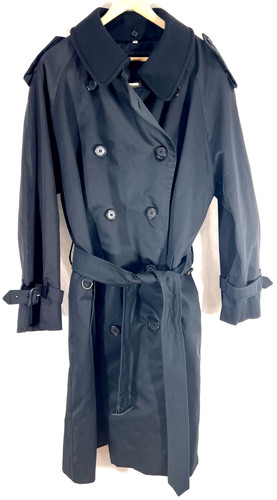 Trench Burberry London nero da uomo made in USA 46L adatto da uomo XL