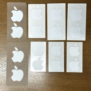 Auténticas calcomanías adhesivas blancas con logotipo de Apple iPhone 8 hojas para 16 pegatinas en total - Imagen 1 de 12