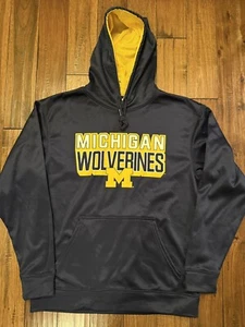 University Of Michigan Wolverines Performance Hoodie Sweatshirt Men Medium Blue - Picture 1 of 7