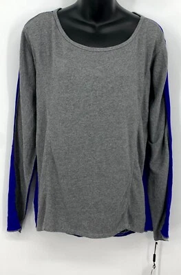 Camisa Calvin Klein Performance Talla Mediana Gris Azul Manga Larga Deportiva Mujer Nueva Foto 1 de 4