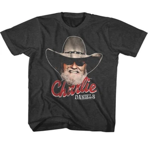 Charlie Daniels Bearded Cowboy Kids T Shirt - Picture 1 of 3