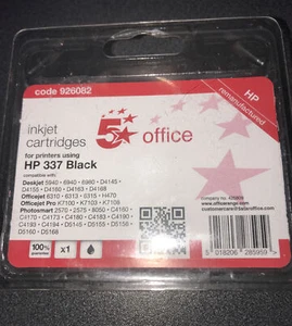 HP 337 BLACK 926082 INK PRINT CARTRIDGE. NEW IN SEALED FOIL PACK - Picture 1 of 4