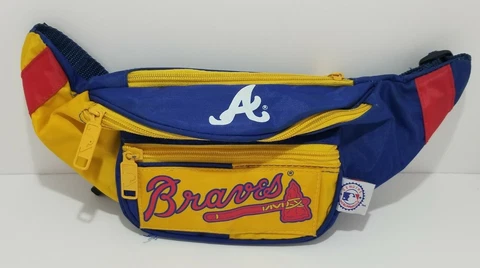 A.D.S. Sports Vintage 90s Atlanta Braves Baseball Fanny Pack Belt Bag One Size Cover