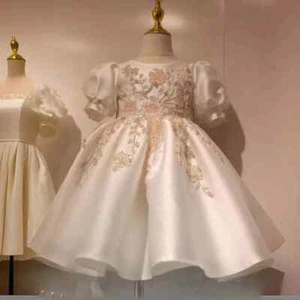 Luxury Girl Dress Dubai Beading Sequin Princess Gown Kids Birthday Party Costume - Picture 1 of 12