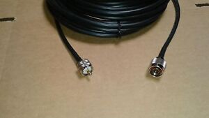 15 FT  RG-8X   CB  Ham Radio Low Loss PL259 UHF to N Male  50 ohm  coax cable 