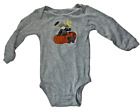 Carters Baby One Piece Size  24 Months Gray Pumpkin Halloween Long Sleeve 2880