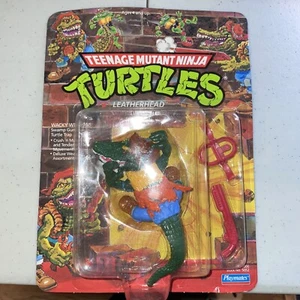 Teenage Mutant Ninja Turtles- Leatherhead- 10 Back MOC 5052 1989- Orig. Release - Picture 1 of 10