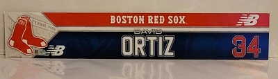 Etiqueta de armário David Ortiz Boston Red Sox Team emitida pela liga principal de beisebol autenticada  - Imagem 1 de 4