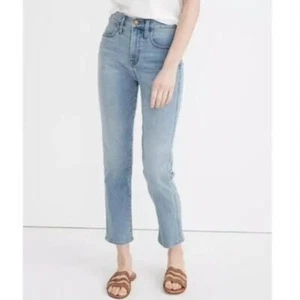 Nuovo! Jeans Madewell Roadtripper Supersoft Stovepipe in lavaggio legno piatto, taglia 26 - Foto 1 di 13