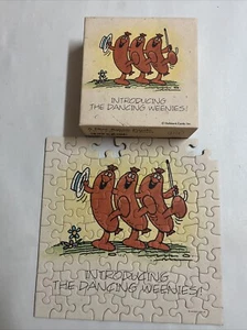 1980s Springbok Hallmark DANCING WEENIES! Bratwurst 7" MINI Puzzle Incomplete - Picture 1 of 3