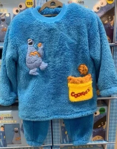 Sesame Street clothes cookie monster sherpa fleece outfit pajamas matching set - Picture 1 of 5