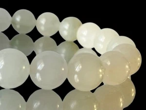 7.8" "Pureza y Serenidad"~ Pulsera de Jade Nefito Blanco Helado Hetiano Genuino A1408 - Imagen 1 de 12